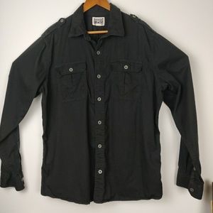 XL Men's Black Converse Long Sleeve Button up